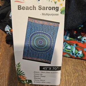 Lildy NWT Fringed Multicolor Beach Sarong, 45x70